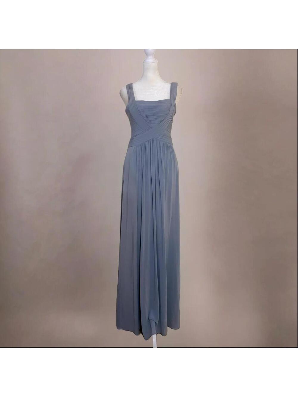 BCBG Periwinkle Blue Empress Ruched Jersey Formal Gown Size 4